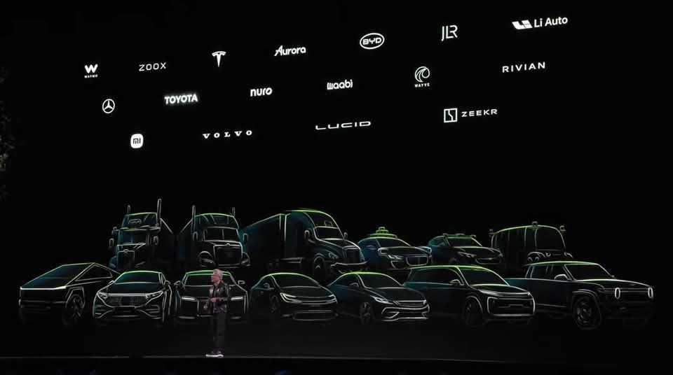 Screenshot from NVIDIA's Promotional Video Showing Different Car Brands